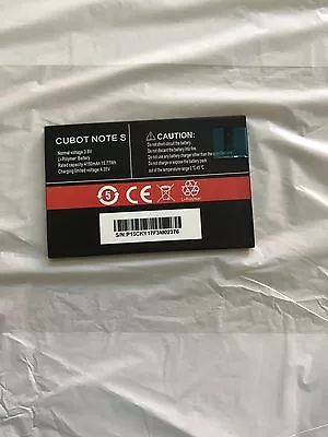 £16.64 • Buy Battery/Battery - Smartphone Cubot Note S - 4150MAH 3.8v