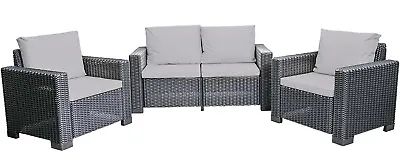 Rattan Outdoor Seat Cushion Pads Water Resistant 2 3 Or 4 Seater Patio Sofa Set • £112.90
