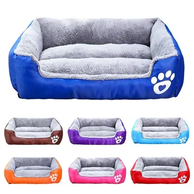 Washable Pet Calming Bed Cat Puppy Large Dog Sleep Warm Soft Plush Comfy Cushion • $29.95