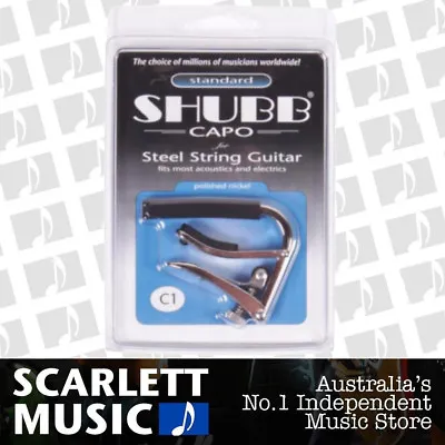 $34.95 • Buy Shubb C1 ( C-1 ) Original Nickel Finish Capo For Steel String Acoustic Guitars