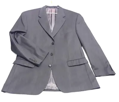 Alfani Blazer Sport Coat Suit Jacket 43R Wool Charcoal Gray FREE TIE* • $42.87