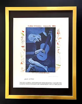 David Hockney | Vintage 1987 Signed Picasso Poster Print | Mounted And Framed • £134.02