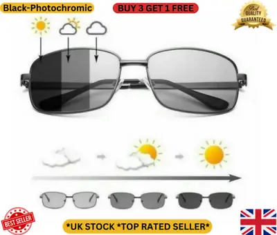 Mens Polarized Photochromic Sunglasses UV400 Sport Pilot Glasses Driving Eyewear • £6.25