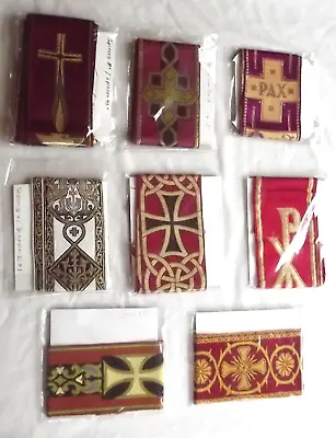 Decorative Trim From Vintage Vestments  8 AllDifferent Packs Lamb ChiRho Griffin • $48