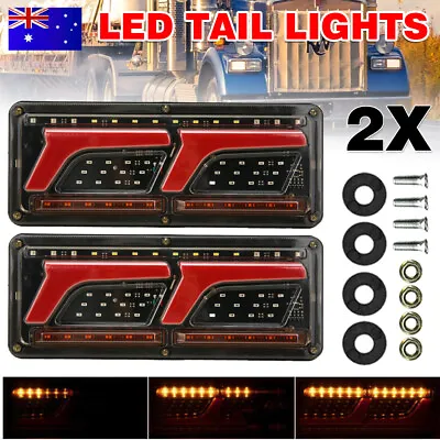 2X 74 LED Tail Lights Trailer Ute Caravan Truck Reverse Stop Indicator Rear Lamp • $29.25