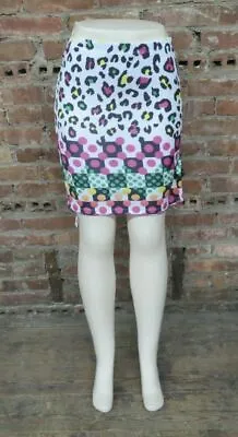 NWT CEFIAN Ladies TRIBAL Print Mini Skirt Size M Stretchy Silky Feel NEW • $19.95