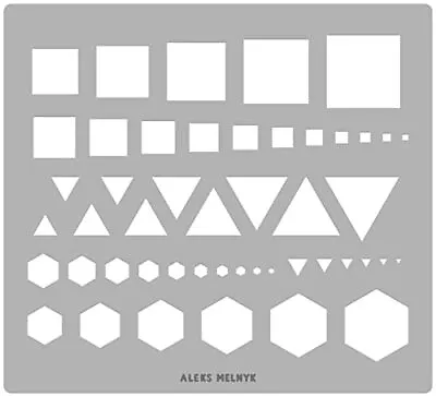 #207 Metal Triangle Template Square Stencil Triangle Master Art Hexagon To... • $23.90