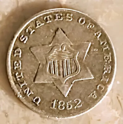 1852 3 Cent Silver Piece • $49