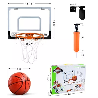 Mini Basketball Hoop System Indoor Outdoor Home Office Door Basketball Nets Goal • $29.79