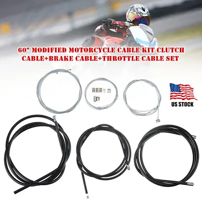 US Clutch Brake Throttle Cable Kit For Motorcycle Bike Repair ABS+Aluminum Alloy • $27.59