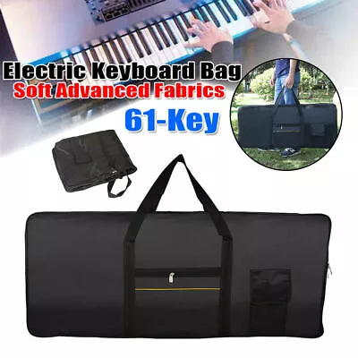 61-Key Portable Keyboard Gig Bag Digital Piano For Casio Yamaha Carrying Case • £14.67