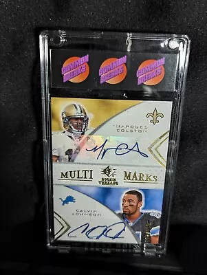 2008 SP Rookie Threads Multi Marks Auto Calvin Johnson And Marques Colston /150  • $205