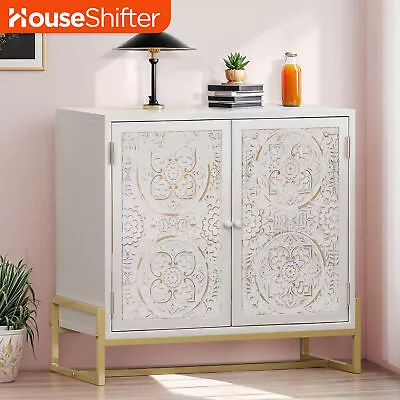 Kitchen Sideboard Storage Cabinet Buffet 30  2 Embossed Doors Adjustable Shelves • $139.79