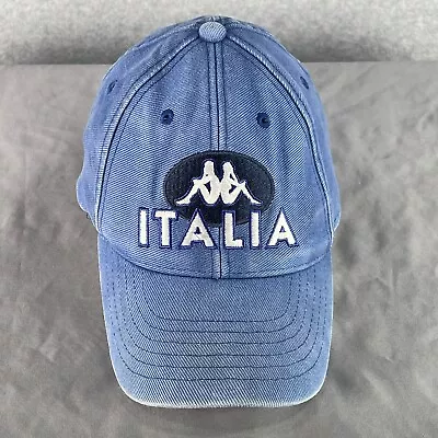 Vintage Kappa Italia Hat Cap Adjustable OSFM Blue Embroidered Trucker • $22.99