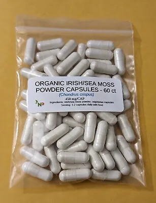 Organic Irish Moss/Sea Moss Vegan Capsules - Dr. Sebi Recommended • $4.95
