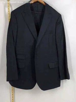 Jos. A. Bank Reserve Mens Black Wool Notch Lapel 2 Piece Suit Pants Set 46RX40W • $9.99