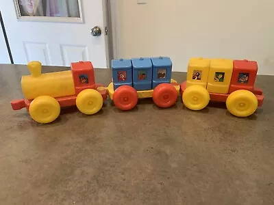Chicco Push Push Train Vintage 90’s Blocks Puzzle Toy • $13