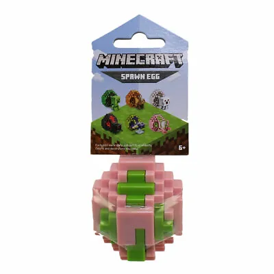 Mattel Minecraft Spawn Egg W/Mini Figure Inside S2 -ZOMBIE PIGMAN (Pink & Green) • $10.89