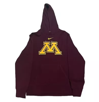 Nike University Of Minnesota Golden Gophers Center Swoosh Hoodie Sweatshirt L • $35
