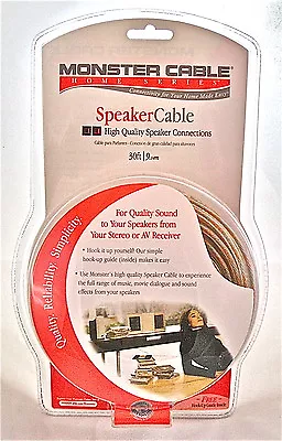 🎁 Monster Cable 16-GAUGE Stereo Speaker Duraflex Jacket Wire 30Ft/9.14m 16ga 🎁 • $29.85