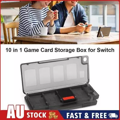 10 In 1 Game Card Case Protector Storage Box For Switch (Black) AU • $7.02