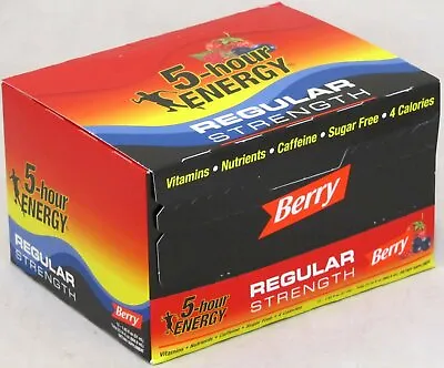 5 Hour Energy Berry Flavor 12 Count Box 1.93 Ounce Shots Sugar Free Hr Five • $31.99