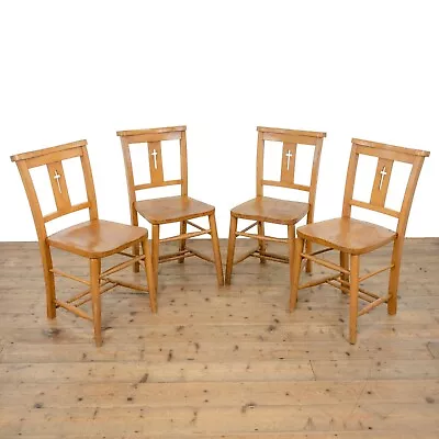 Set Of Four Antique Chapel Chairs (M-2068i)  • £395