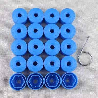 For VW Volkswagen Wheel Lug Nut Bolt Cover Caps Set Of 20 OEM  1K06011739B9 Blue • $10