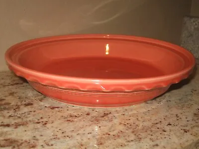 Fiestaware Plate Deep Dish Pie Dish 10  Large Pie Plate- Persimmon Orange • $29.99