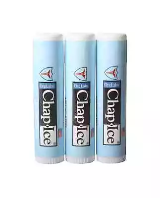 ChapStick Chap Ice Medicated Lip Balm Tube For Dry Lips (Pack Of 3) • $8.99