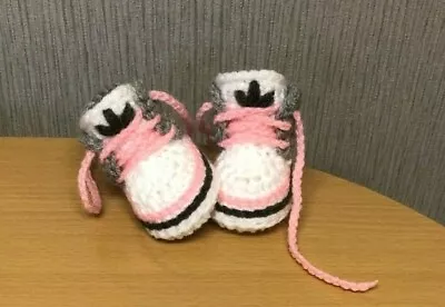 £6.99 • Buy Crochet Baby Shoes Handmade Crochet Wool Baby Booties Sneakers Slippers