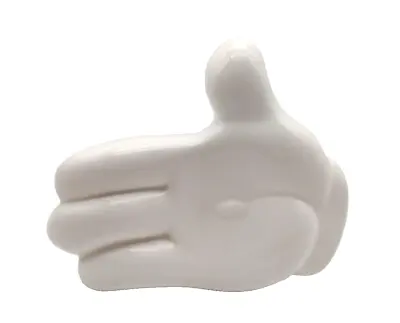 Disney Mickey Mouse White Hand Glove Ceramic Spoon Soap Jewelry Rest Dish • $10.95