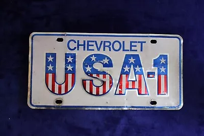 Metal Chevrolet USA-1 Bowtie Small Hole Dealer Promo License Plate Accessory GM • $6.52