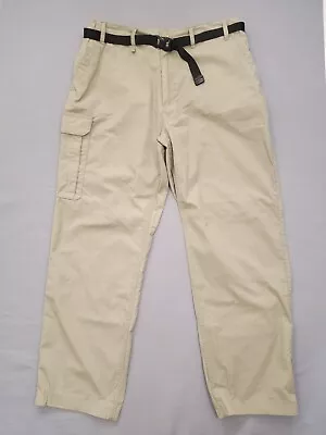 Mens Craghoppers Trousers Size 38 L Beige Khaki Walking Hiking With Belt • £24.99
