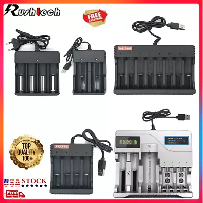 2-8Slots Universal Battery Charger For AA AAA 9V Ni-MH Rechargeable Batteries US • $12.71