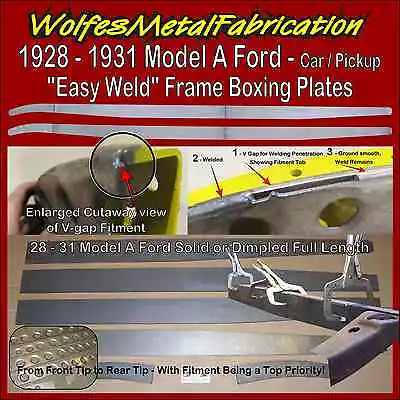 Model A Ford Frame 1/8  Easy Weld Boxing Plates 28-31 • $175