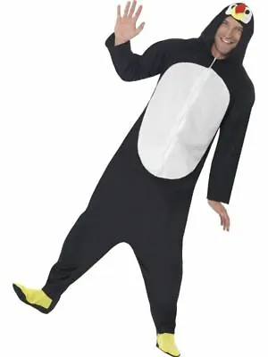 Penguin All In One Zoo Animal Christmas Black White Adults Fancy Dress CostumXL • £22.31