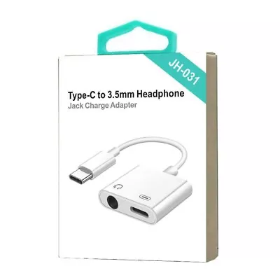 3.5mm Aux + Type-C Charging Split Adapter (Jack Charge Adapter) • $8.99