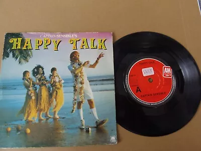 Captain Sensible  Happy Talk   7  P/s VG/ Excellent Vinyl • £1.99