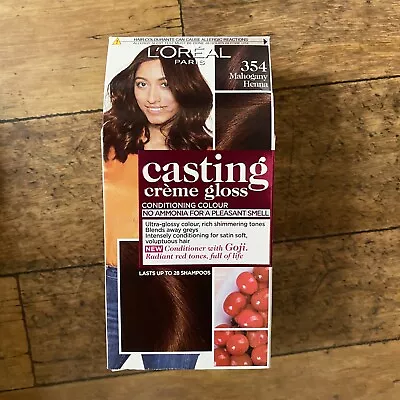 1 X L'oreal Casting Creme Gloss Semi Permanent Hair Colour 354 Mahogany Henna • £24.99