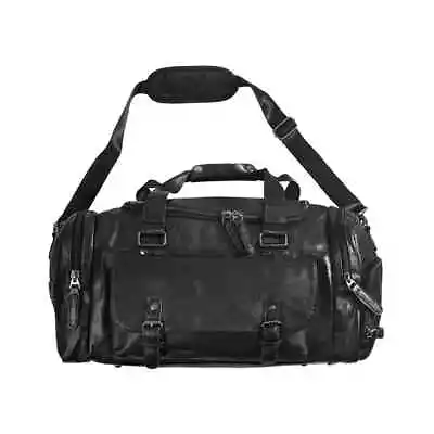 Premium PU Leather Travel Duffel Bag Travel Bag - FREE UK DELIVERY • £39.99