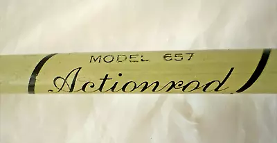 Vintage Fishing Rod Actionrod Model 657 Transparent Fiberglass 1 Piece 63  Rare • $39.99