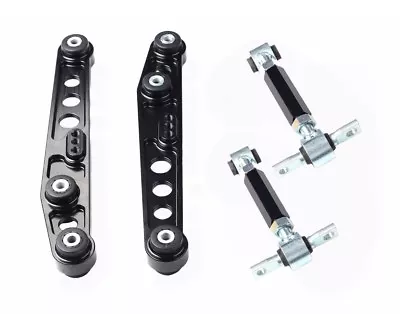 Blk Lower Control Arms Camber Kit For 88-95 Civic Eg/ef Crx /del Sol Dc2/integra • $89.99