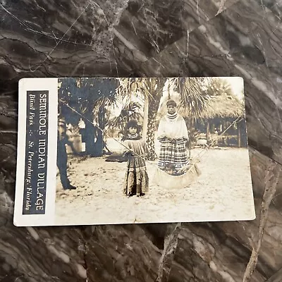 RPPC Seminole Indian Village St Petersburg Fl Blind Pass • $19.99