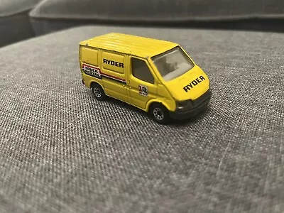 Matchbox Ford Transit Van Yellow Ryder Truck Rental Toy Model • £9.99