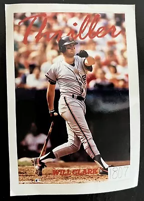 Vintage Costacos Brothers MLB Will Clark (Thriller) Store Poster Card ID Picture • $20