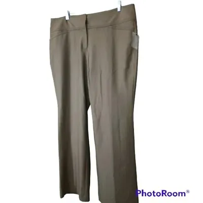 Elle Trousers New With Tag Mid Rise Tan Brown Color Size 18. Inseam 33  Len • $14.70