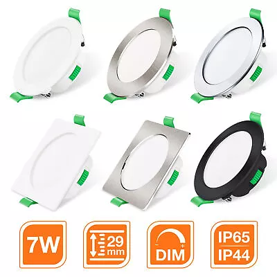 1x/6x/10x Recessed LED Ceiling Light 65mm Downlight Dimmable Spotlight Bathroom • £5.99