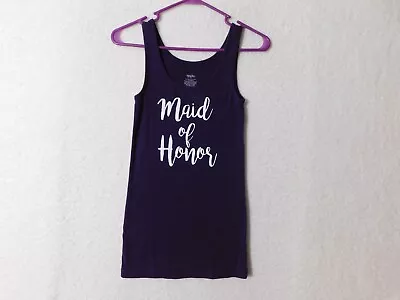 Maid Of Honor Logo Tank-top By Mossimo Purple Sleeveless Size Small • $10