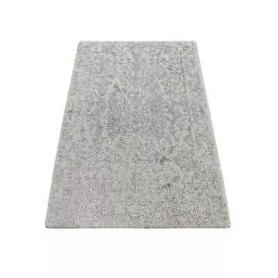 2'x3' Cloud Gray Wool And Silk Jacquard Hand Loomed Sample Mat Rug R87783 • $104.40